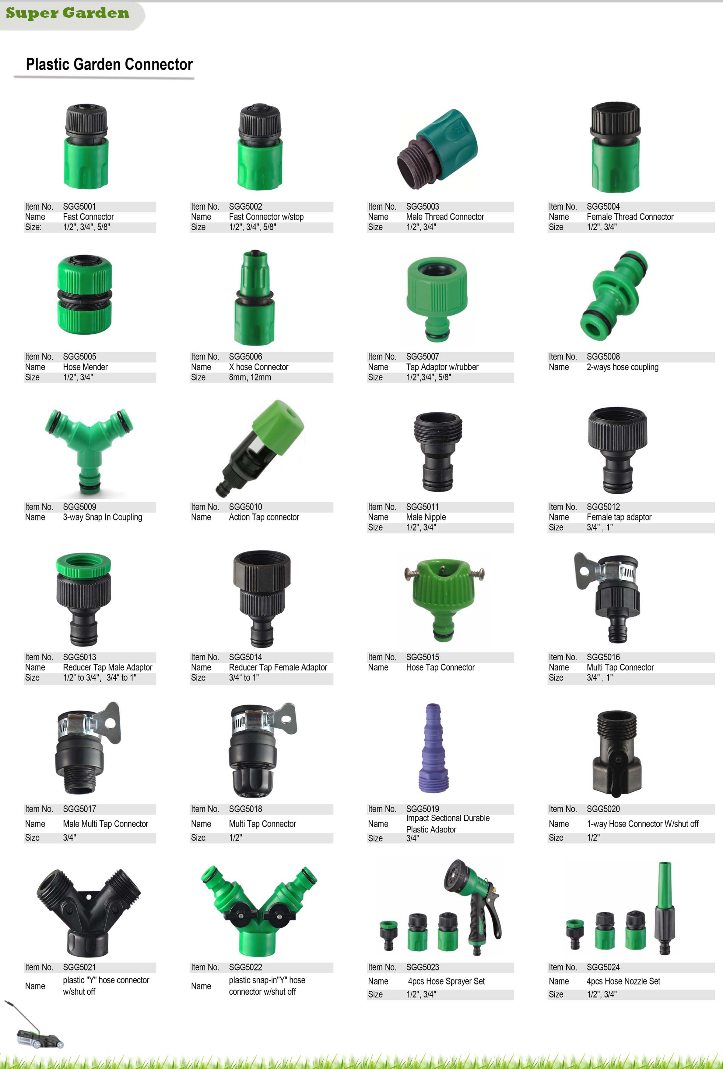 Y Design High Pressure Plastic Garden Hose Tap Connector