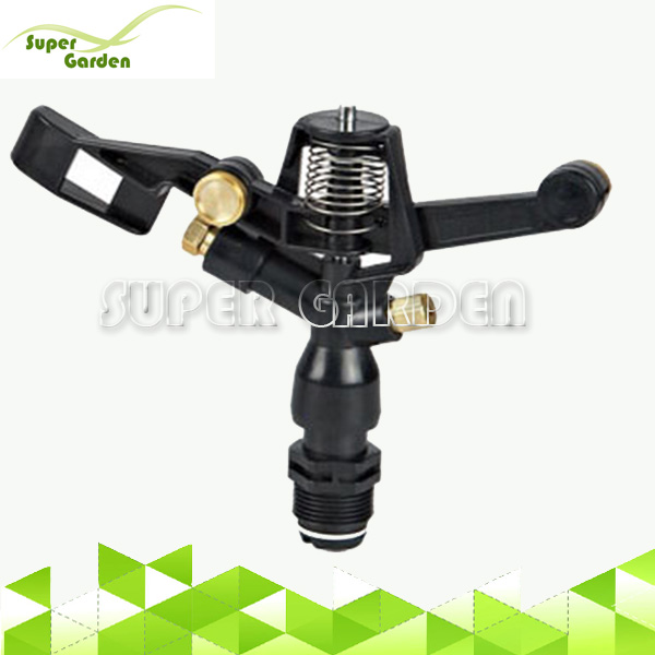 SGS1107 Spanish model 3/4 inch agriculture sprinkler system plastic impluse sprinkler with brass nozzle