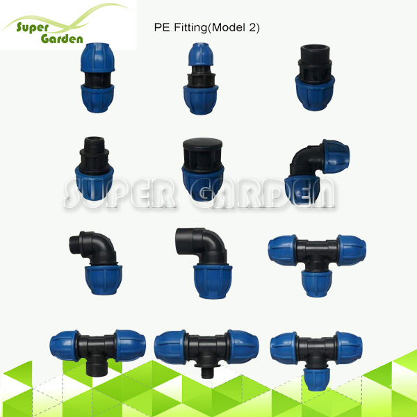 pp compression tube fittings HDPE new material compression fittings