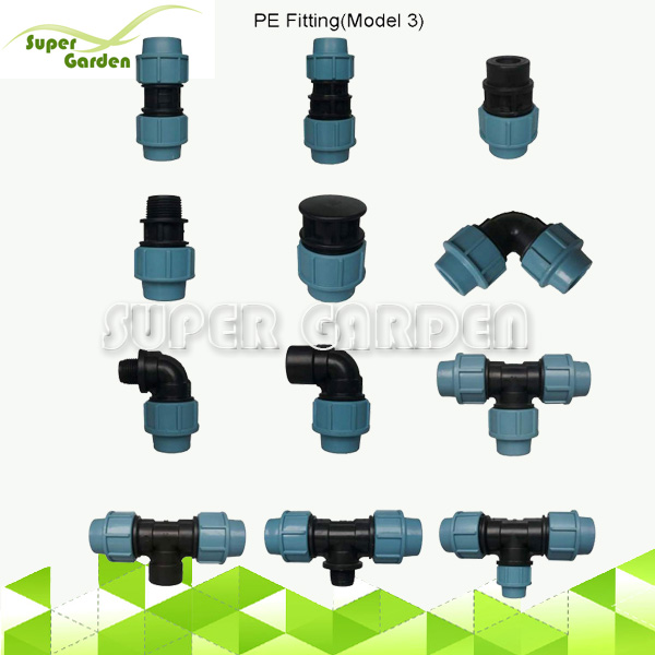 Italian type water supply HDPE pipe pp compression fittings for agriculture irrigation