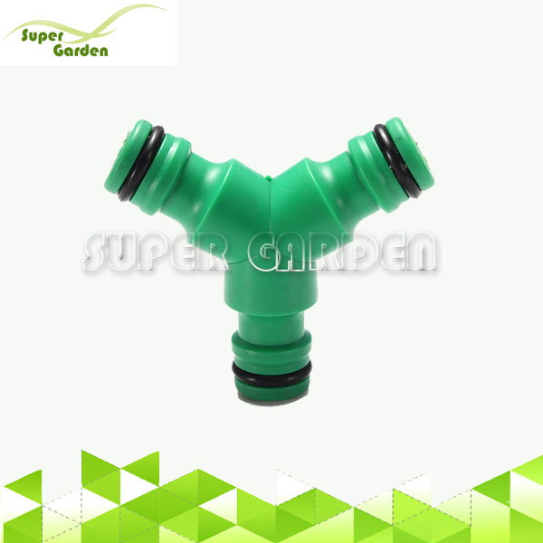 SGG5009 Y shaped 3 way hose connector garden irrigation water hose junction adaptor 