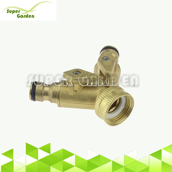 SGG5116 Brass 2-way Y Valve Garden Hose Connector - Garden Hose Splitter