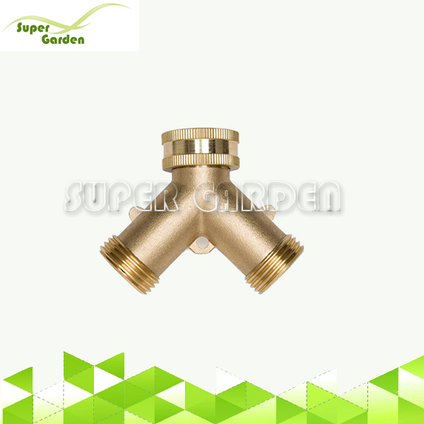 SGG5117 Brass Y shaped 2- way Garden Hose Connector