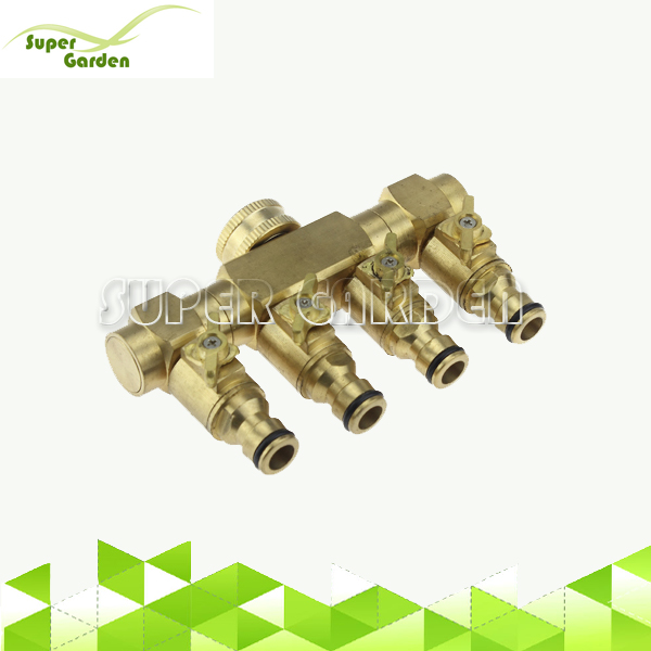 SGG5119 Brass garden water hose 4 way ball valve