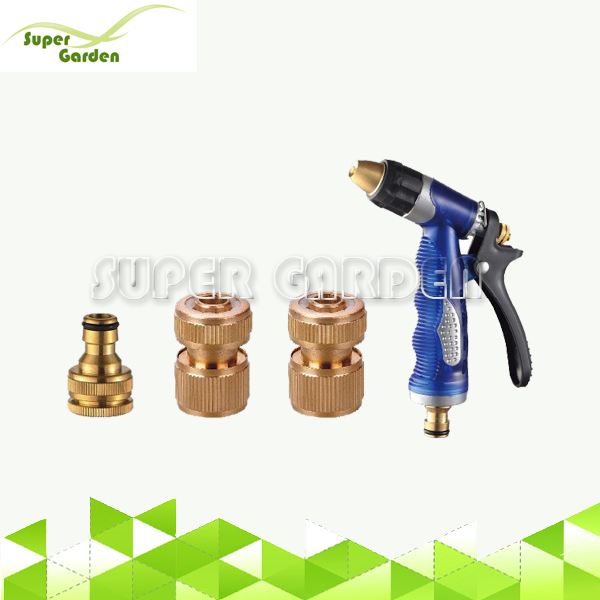 SGG5123 garden irrigation system 7 function water brass sprayer set with hose connectors