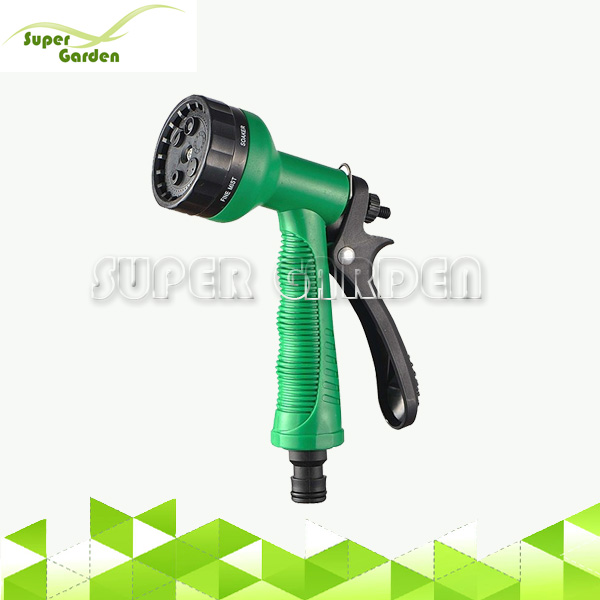 SGG5204 Plastic garden hose water 6 pattern spray nozzle for irrigation house cleaning