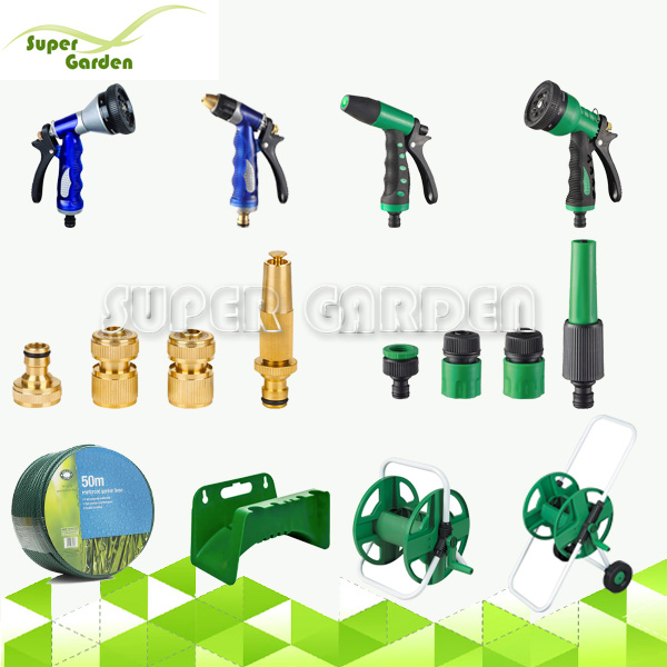 Different kinds of garden water tools for irrigation system