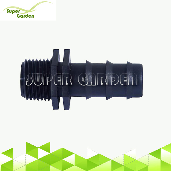 SGD2118 Farm Drip Line Fittings Plastic Male Thread Adaptor to Barbed Connector