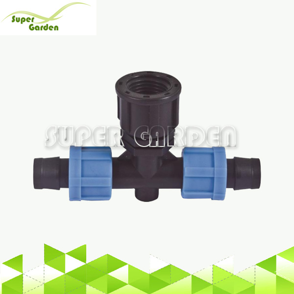 SGD2219 Agricultural Irrigation System Drip Irrigation Fitting Female Threaded Tape Tee