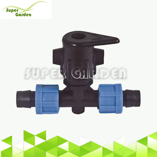 SGD2220 Farm drip irrigation system pvc layflat hose to drip tape bypass tee connector