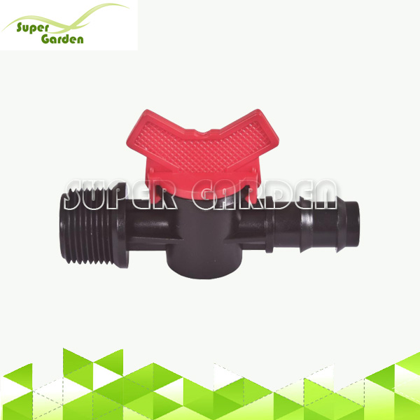 SGD2227 Drip irrigation system accessories barbed and male thread mini valve