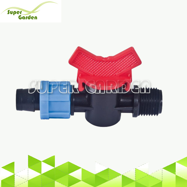 SGD2229 plastic drip Irrigation mini male thread to barb valve