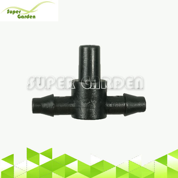 Micro greenhouse mist irrigation system fittings plastic 3 way barbed connector 