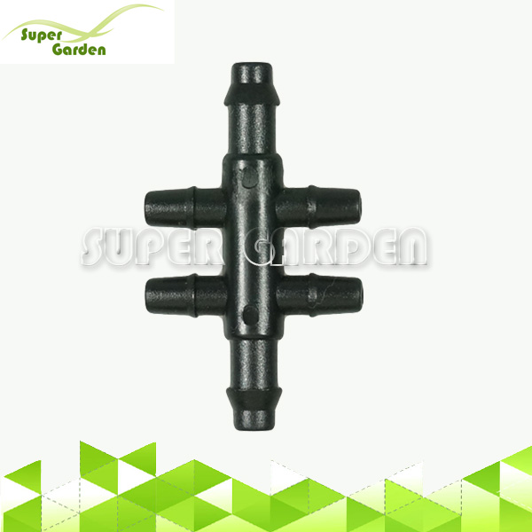Drip irrigation system plastic six branch connector for arrow dripper set