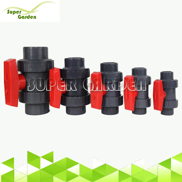 SGF9402 PVC double union true union ball valve for irrigation
