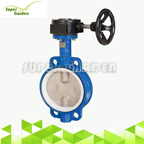 SGF9704 Worm Gear Wafer Type Cast Iron Body Butterfly Valves