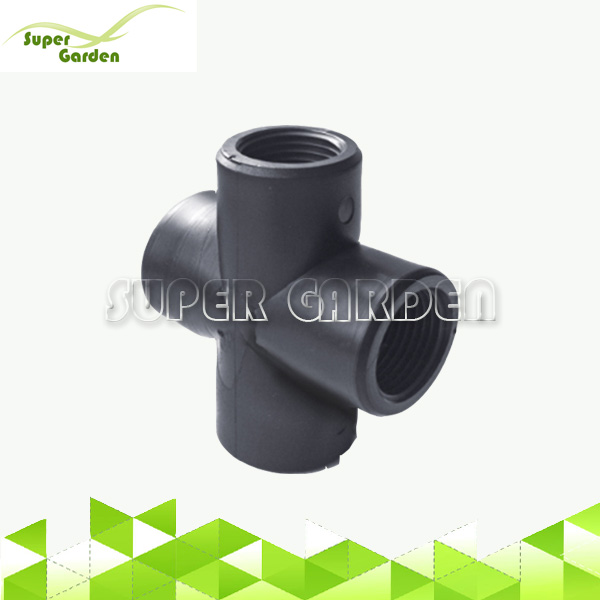 SGF9806 90 degree PP thread Fitting Water Pipe Female Thread Cross Connector